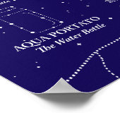 Marin County Night Sky Poster Blue ポスター (角)