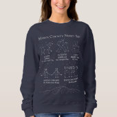Marin County Night Sky Women's Sweatshirt Blue スウェットシャツ (正面)