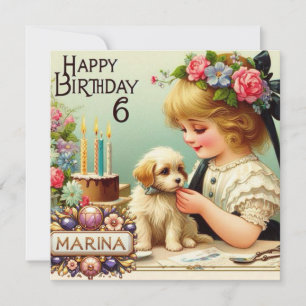 MARINA 6年~誕生日カード~子犬~
