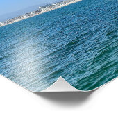 Marina Del Rey, CA -ビーチ/チャンネル分割 フォトプリント (角)