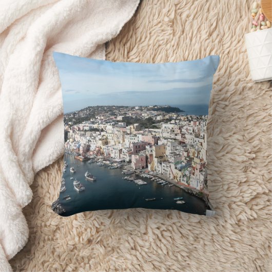 Marina di Corricella View 1 - Procida クッション (ブランケット)