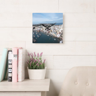 Marina di Corricella View 1 - Procida スクエア壁時計