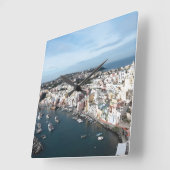 Marina di Corricella View 1 - Procida スクエア壁時計 (傾斜)