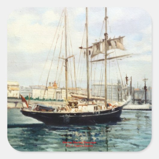 Marina/Mariña/Seascape スクエアシール (正面)