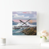 Marina/Mariña/Seascape スクエア壁時計 (ホーム)