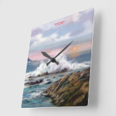 Marina/Mariña/Seascape スクエア壁時計 (傾斜)