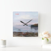 Marina/Mariña/Seascape スクエア壁時計 (ホーム)