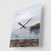 Marina/Mariña/Seascape スクエア壁時計 (傾斜)