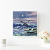 Marina/Mariña/Seascape スクエア壁時計 (ホーム)