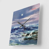 Marina/Mariña/Seascape スクエア壁時計 (傾斜)
