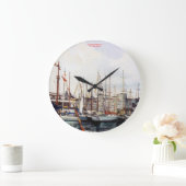 Marina/Mariña/Seascape ラージ壁時計 (ホーム)