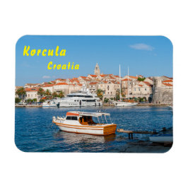 Marina of Korcula city - Dalmatia, Croatia マグネット