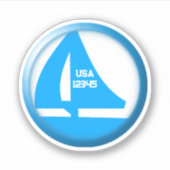 Marina Symbol - Sailboat シール (正面)
