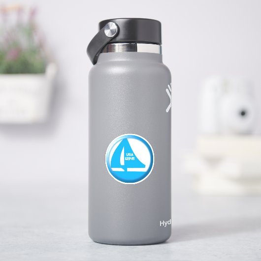Marina Symbol - Sailboat シール (HydroFlask)