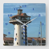 Marina Vallarta 0948 スクエア壁時計 (正面)