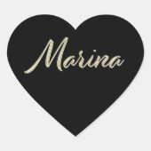 Marina white gold Handwriting Aufkleber Herz ハートシール (正面)