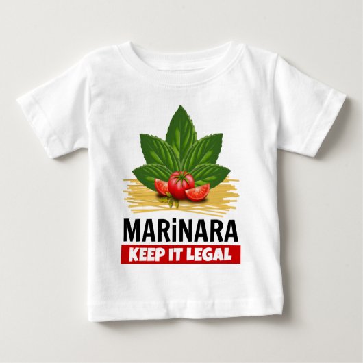 Marinaraはそれを法的ベズルのトマトスパゲッティ保ちます ベビーTシャツ (正面)