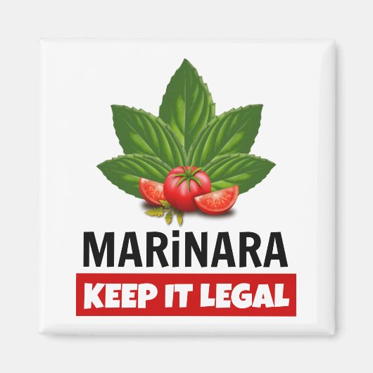 Marinara it 保 Legal Basilトマ葉ト マグネット (正面)