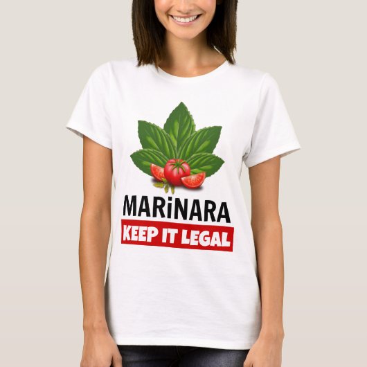 Marinara it 保 Legal Basilトマ葉ト Tシャツ (正面)