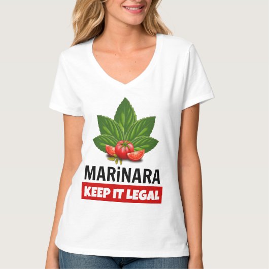 Marinara it 保 Legal Basilトマ葉ト Tシャツ (正面)