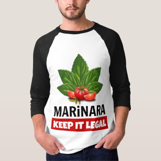 Marinara it 保 Legal Basilトマ葉ト Tシャツ (正面)