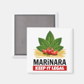 Marinara it 保 Legal Basil Tomattomates Spaghetti マグネット (正面/裏面)