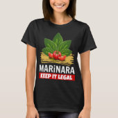 Marinara it 保 Legal Basil Tomattomates Spaghetti Tシャツ (正面)