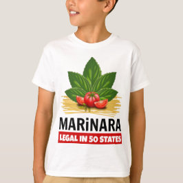 Marinara Legalで50州バジルトマトスパゲッティ Tシャツ