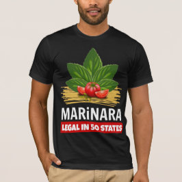 Marinara Legalで50州バジルトマトスパゲッティ Tシャツ