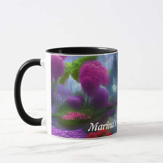 Marina's Morning Teaカスタマイズ可パーソナライズされた能 マグカップ (左)