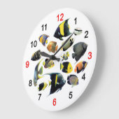 Marine Angelfishの掛け時計 ラージ壁時計 (傾斜)