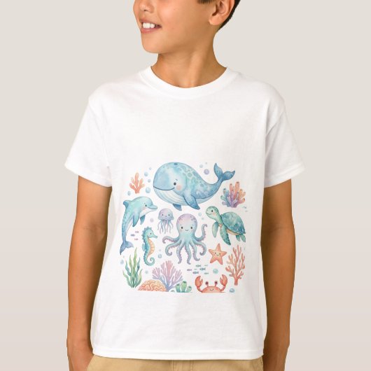 Marine Animals T-Shirt Tシャツ (正面)