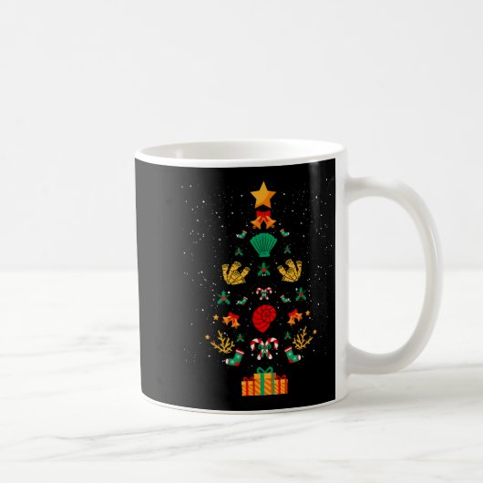 Marine Biologist Biology Seashells Corals Christma コーヒーマグカップ (右)