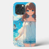 Marine Blue Girl Case-Mate iPhoneケース (裏面)