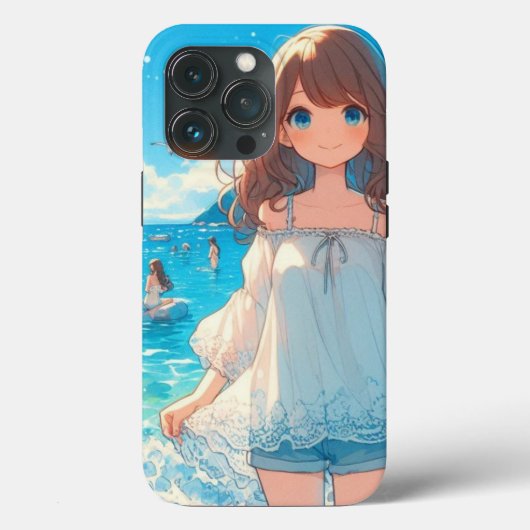 Marine Blue Girl Case-Mate iPhoneケース (裏面)