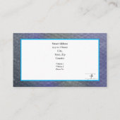 Marine Blues Bubble Wrap Backgroundリセラー 名刺 (裏面)