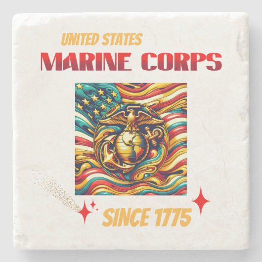 Marine Corps Since 1775 Stone Coaster ストーンコースター (正面)