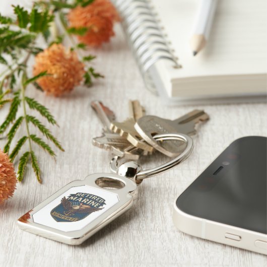 Marine Corps Veteran Logo Emblem キーホルダー (側面)