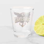 Marine Corps Veteran Logo Emblem ショットグラス (裏面)