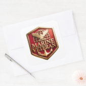 Marine Corps Veteran Logo Emblem スクエアシール (封筒)