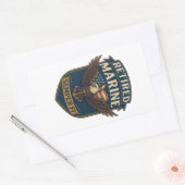 Marine Corps Veteran Logo Emblem 長方形シール (封筒)