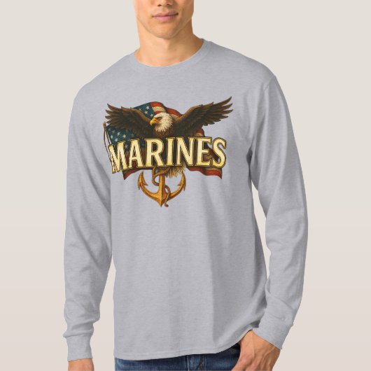 Marine Corps Veteran Logo Emblem Tシャツ (正面)