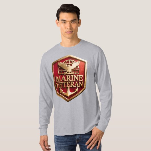 Marine Corps Veteran Logo Emblem Tシャツ (正面フル)