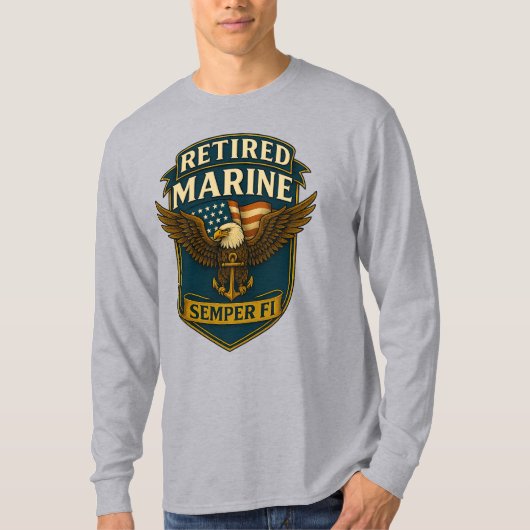 Marine Corps Veteran Logo Emblem Tシャツ (正面)