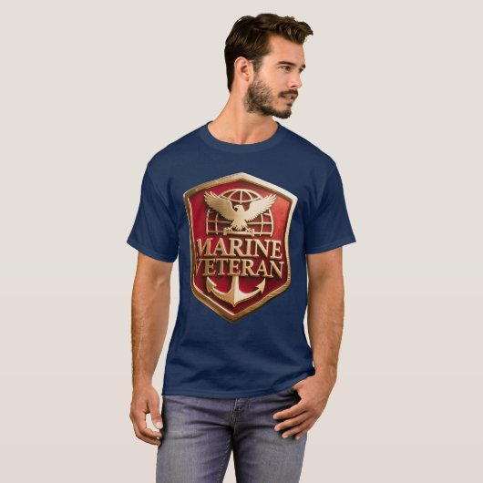 Marine Corps Veteran Logo Tシャツ (正面フル)