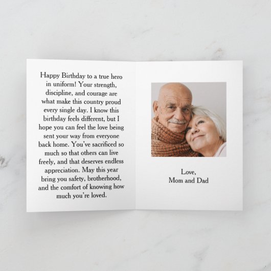 marine dog birthday Folded Greeting Card カード (内部)