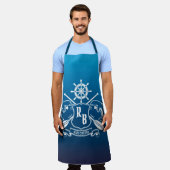 Marine Insignia Dolkins Helm Oars Shield(海上記:イルカン: エプロン (着用した状態)