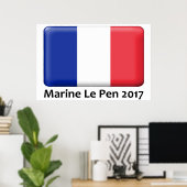 Marine Le Pen 2017フラグフランスのポスター ポスター (ホームオフィス)