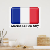 Marine Le Pen 2017フラグフランスのポスター ポスター (キッチン)