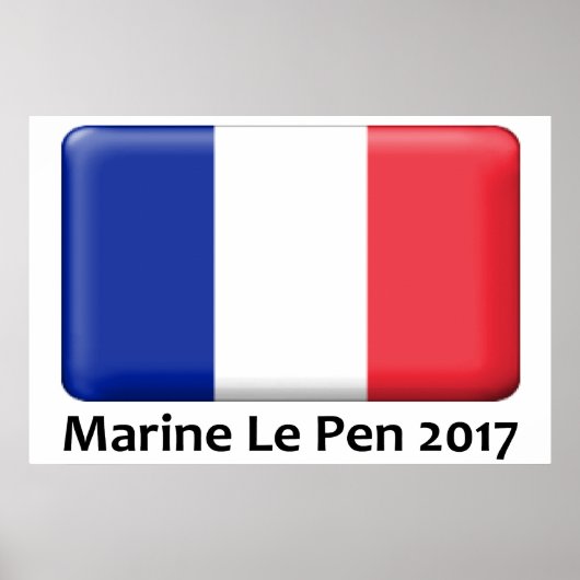 Marine Le Pen 2017フラグフランスのポスター ポスター (正面)